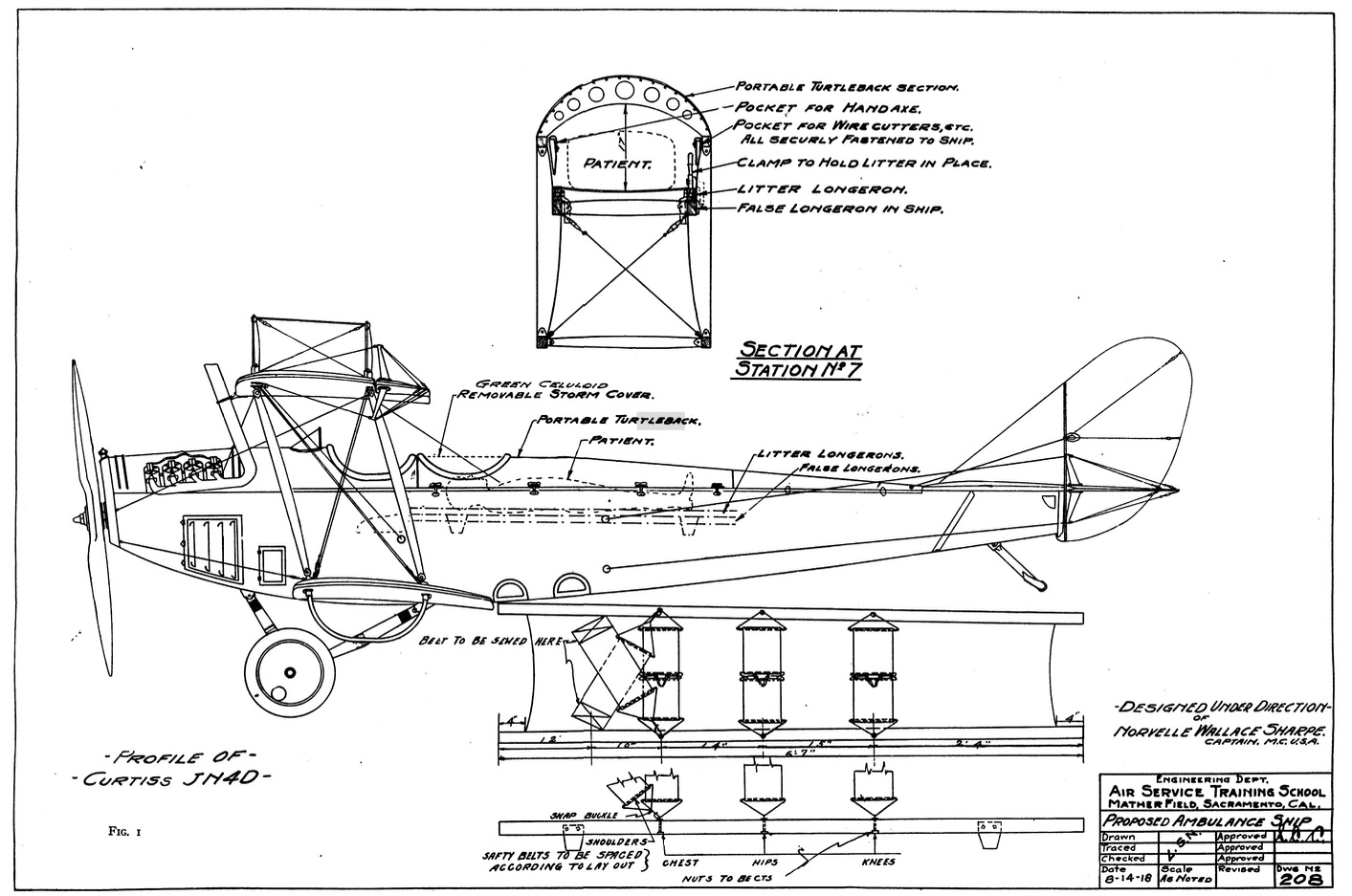 1918 Proposed Ambulance Aircraft – Modified JN-4D